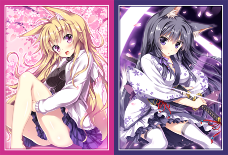狐っ娘スリーブセット_桜と刀.png